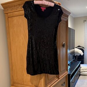 Black Sequin Dress